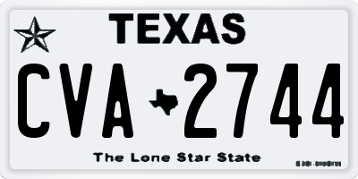 TX license plate CVA2744