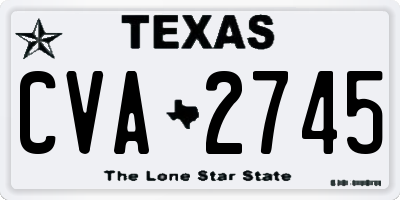 TX license plate CVA2745