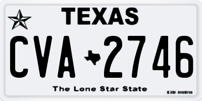 TX license plate CVA2746