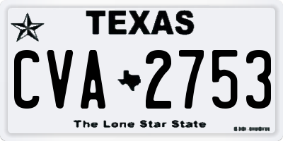 TX license plate CVA2753