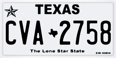 TX license plate CVA2758