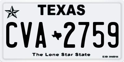 TX license plate CVA2759
