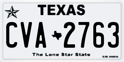 TX license plate CVA2763