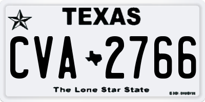 TX license plate CVA2766