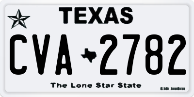 TX license plate CVA2782
