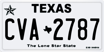 TX license plate CVA2787