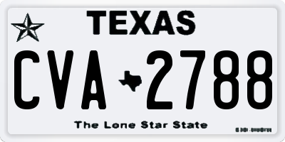 TX license plate CVA2788