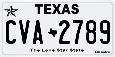 TX license plate CVA2789