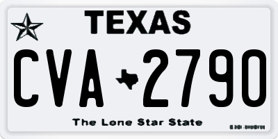TX license plate CVA2790
