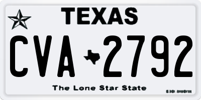 TX license plate CVA2792