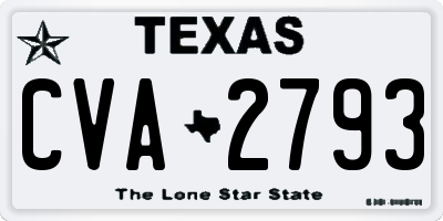 TX license plate CVA2793