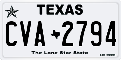 TX license plate CVA2794