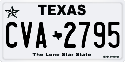 TX license plate CVA2795