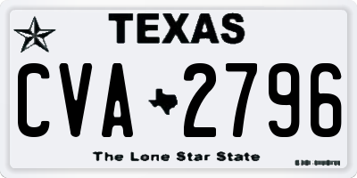 TX license plate CVA2796