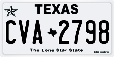 TX license plate CVA2798