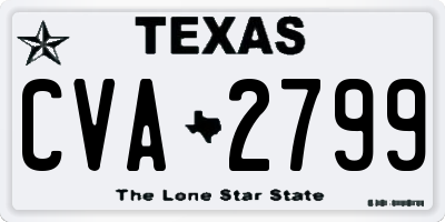 TX license plate CVA2799
