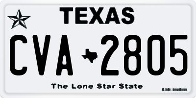 TX license plate CVA2805