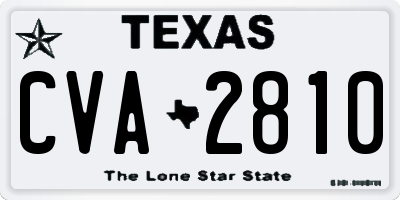 TX license plate CVA2810