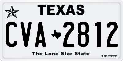 TX license plate CVA2812