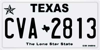 TX license plate CVA2813