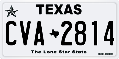 TX license plate CVA2814
