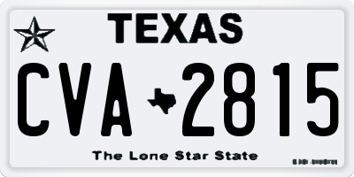 TX license plate CVA2815