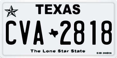 TX license plate CVA2818