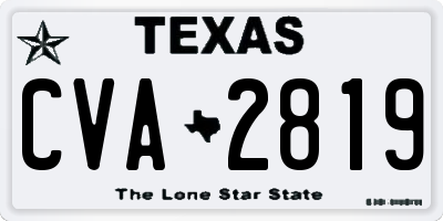 TX license plate CVA2819