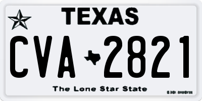 TX license plate CVA2821