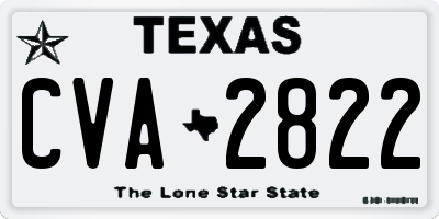 TX license plate CVA2822