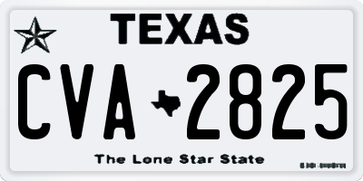 TX license plate CVA2825