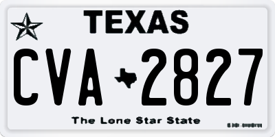 TX license plate CVA2827