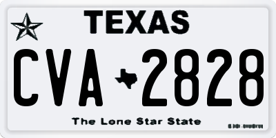 TX license plate CVA2828