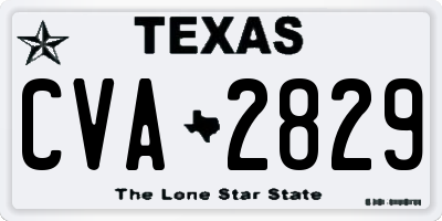 TX license plate CVA2829