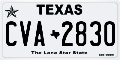 TX license plate CVA2830
