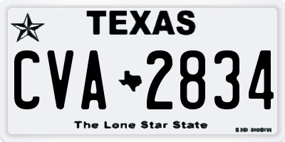 TX license plate CVA2834