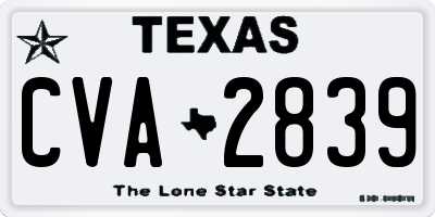 TX license plate CVA2839