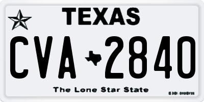 TX license plate CVA2840