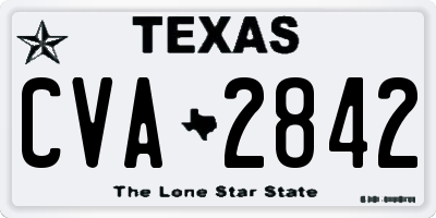 TX license plate CVA2842