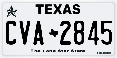 TX license plate CVA2845