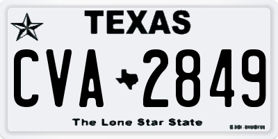 TX license plate CVA2849