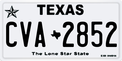 TX license plate CVA2852