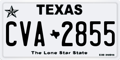 TX license plate CVA2855