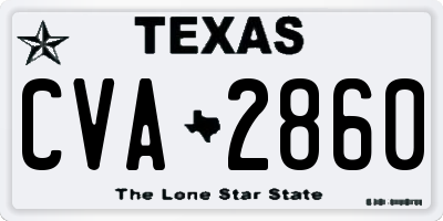 TX license plate CVA2860
