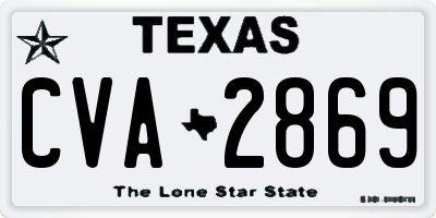 TX license plate CVA2869