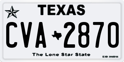 TX license plate CVA2870