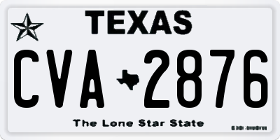 TX license plate CVA2876