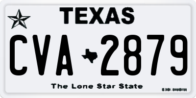 TX license plate CVA2879