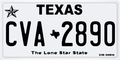 TX license plate CVA2890