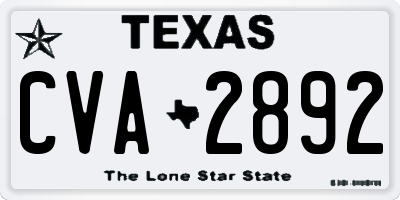 TX license plate CVA2892